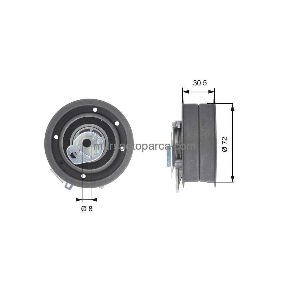 Golf4-Golf5-Golf6-Bora-Jetta-A3-Toledo-Leon Eksantrik Gergi Rulmanı 97- 06A109479C 