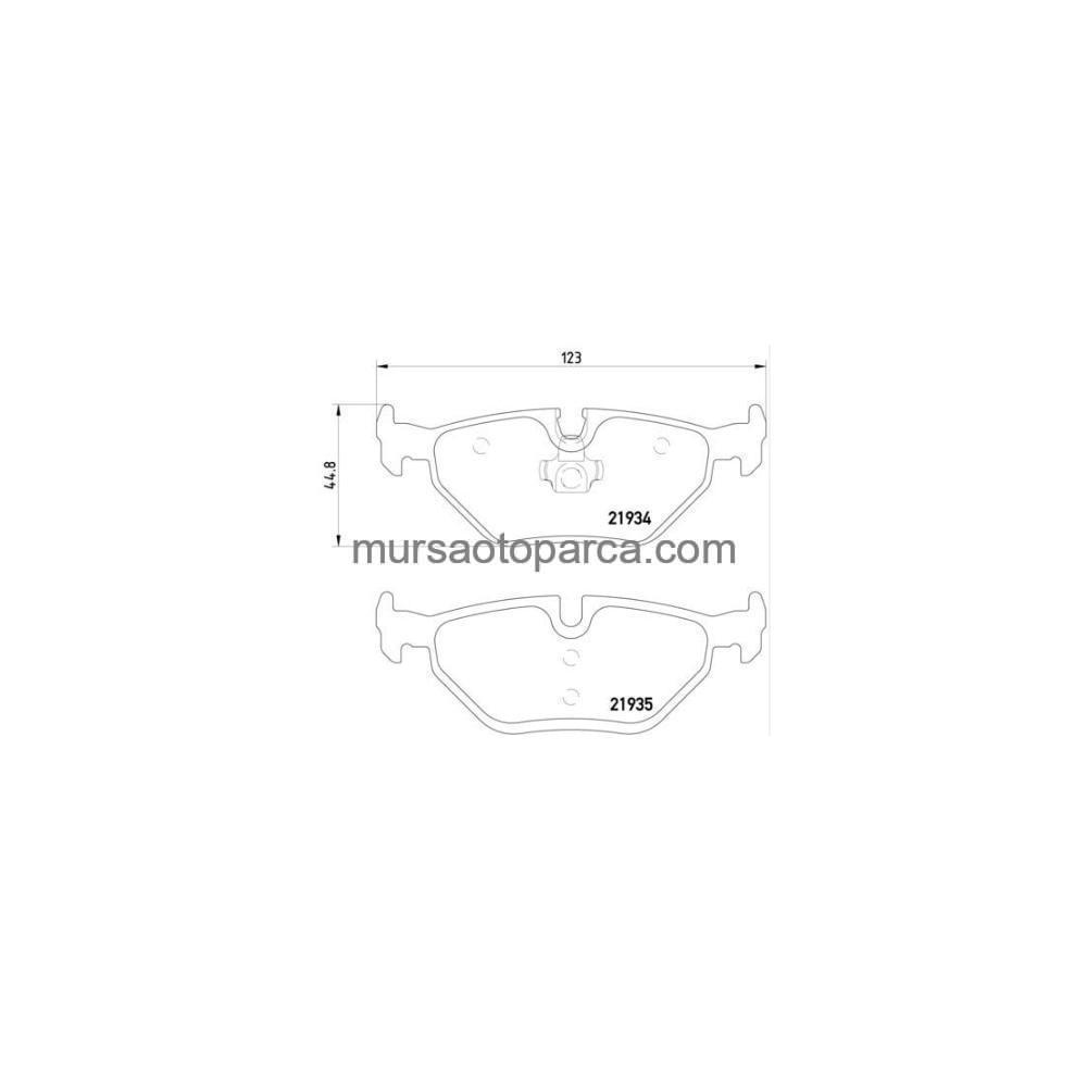 E36-E46 Fren Balatası Arka 99-05 34216778168 