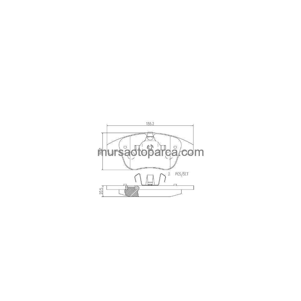 Freelander 2 - Evoque Fren Balatası Ön 11-20 Jrd 573201J Lr027309