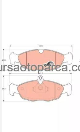 Corsa B Astra F Vectra A Fren Balatası Ön 93-01 1605455