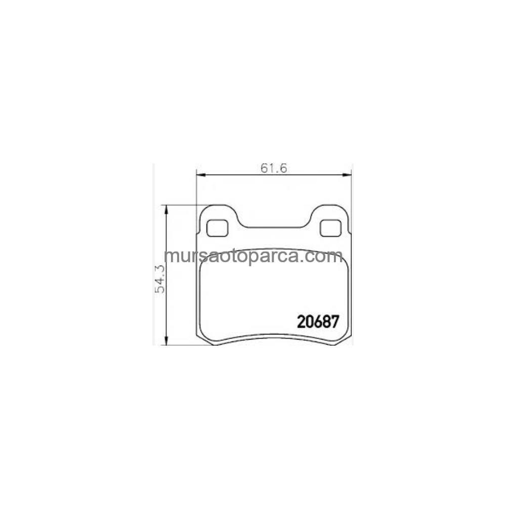 W201 Fren Balatası Arka 83-93 A0014200120