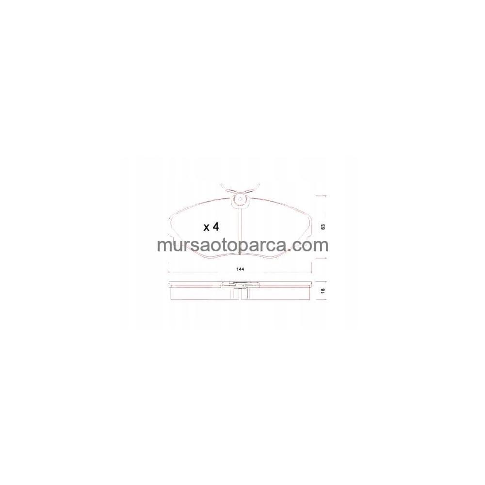 Trafic 2/Vivaro Fren Balatası Ön 99- 7701050914