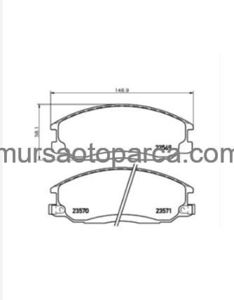 Santafe/Starex/Ssangyong Actıon/Ön Fren Balatası 1997-2008 581014Aa26