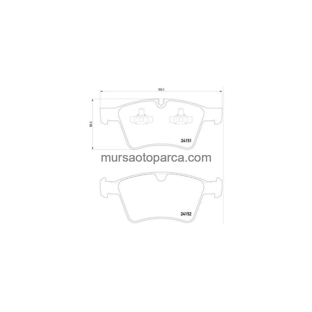 W164-251 Fren Balatası Ön Gl Serisi 06- A1644201320 