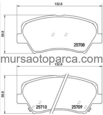 Elantra/i30/Ceed/İonıq/Nıro/Optima Ön Fren Balatası 2012 Sonrası 581013Xa20