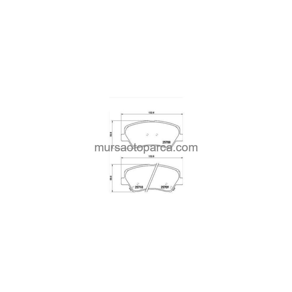 Elantra/i30/Ceed/Ionıq/Optima Fren Balatası Ön 2012- 581013Xa00 - 581012Va00