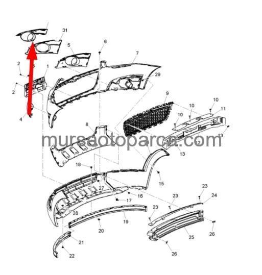 Captiva A Sis Farı Far Kapağı Sağ 11- 96945186 