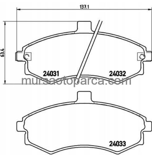 Elantra/Matrix Ön Fren Balatası 2001-2003 581012Da40 
