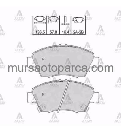 Civic 1996-2000 Civic 1.6 2001-2002 Ön Fren Balatası 45022S04V10