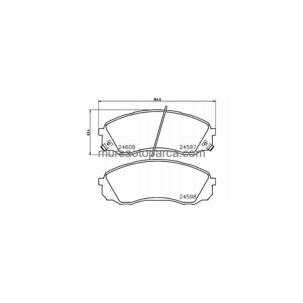 H1/Carnıval Ön Fren Balata Disk Gdb3418 2008- 581014Ha50 