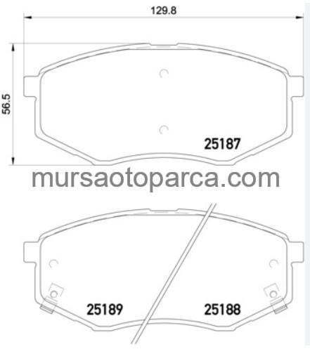 İx20/Sonata/Tucson/Sportage Ön Fren Balatası 2006 Sonrası 581011Ka00 