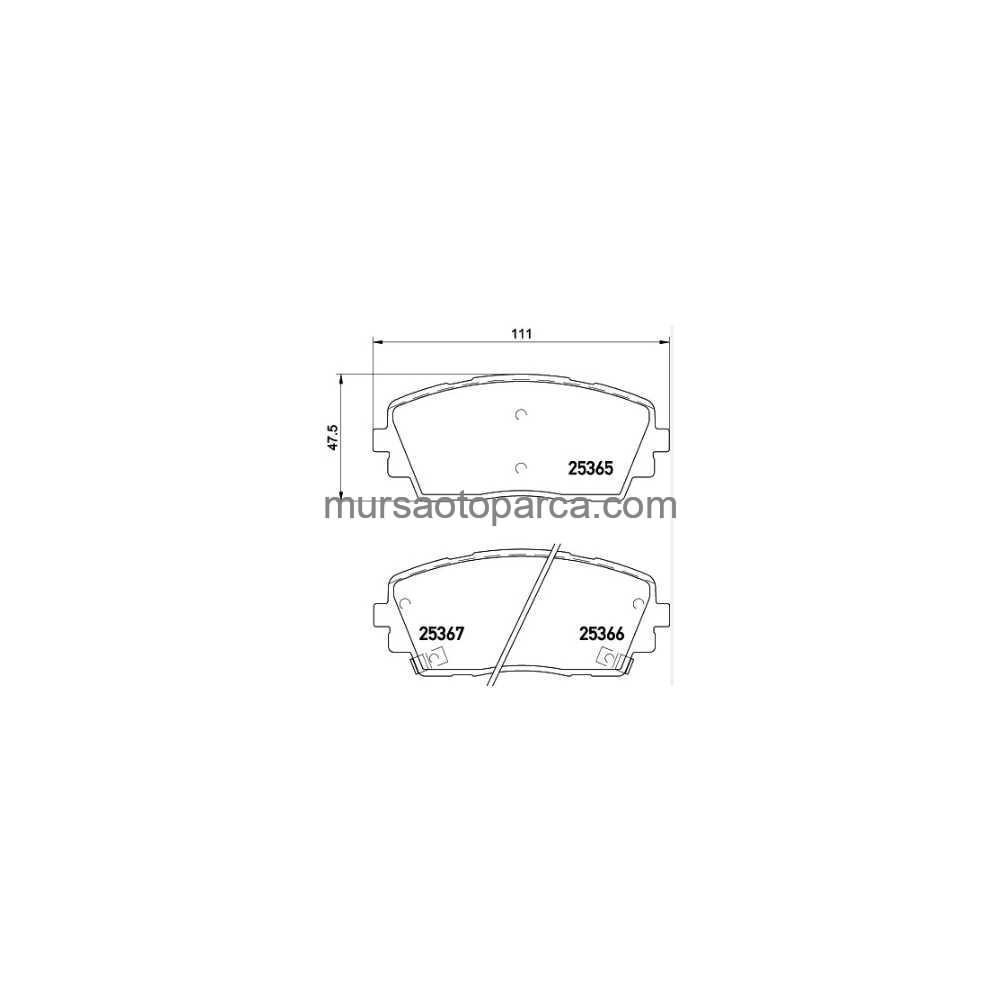 Picanto Ön Fren Balata Gdb3535 2011- 581011Ya30