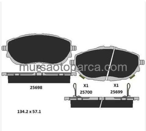 Corolla 2013-2018 Auris 2013-2018 Ön Fren Balatası 446502391