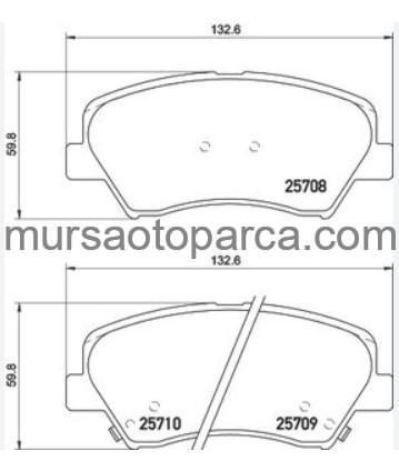 Elantra/i30/Ceed/İonıq/Nıro/Optima Ön Fren Balatası 2012 Sonrası 581013Xa20