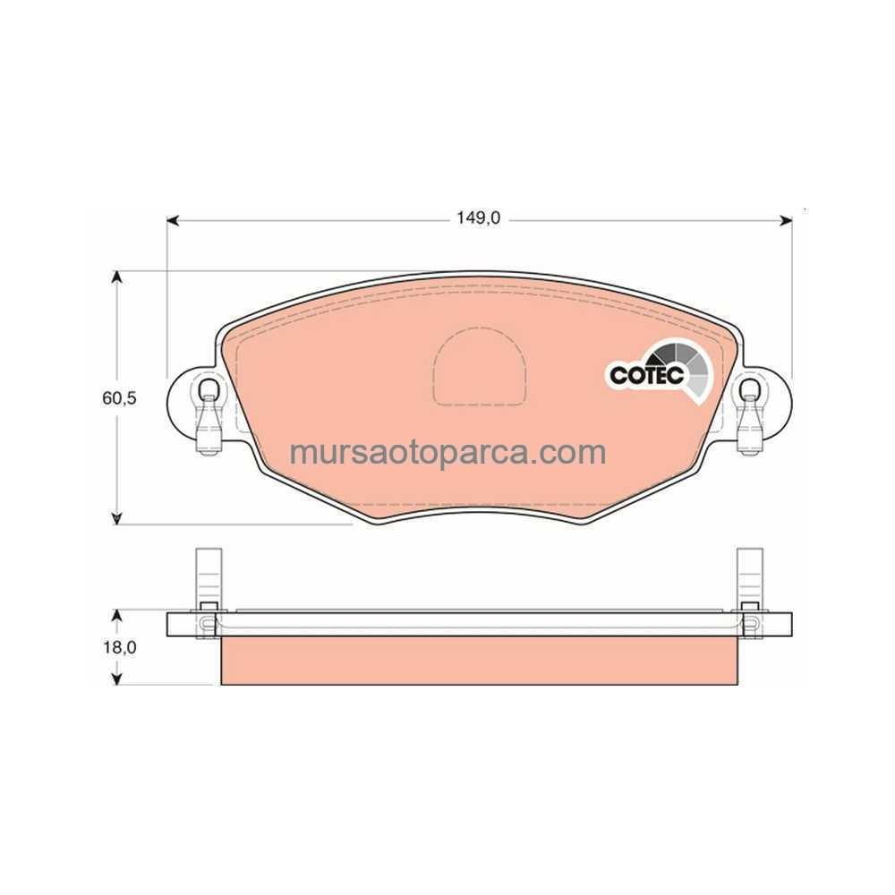Mondeo/Jaguar Fren Balatası Ön 1S71 2K021 Ac/Jag Cs217129 01- Me1S7J 2K021 Ad