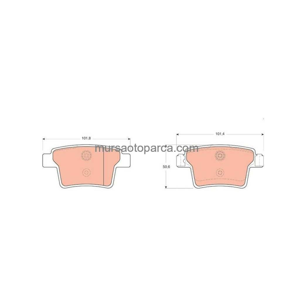 Mondeo Fren Balatası Arka 94-07 4S71 2M008 Ab