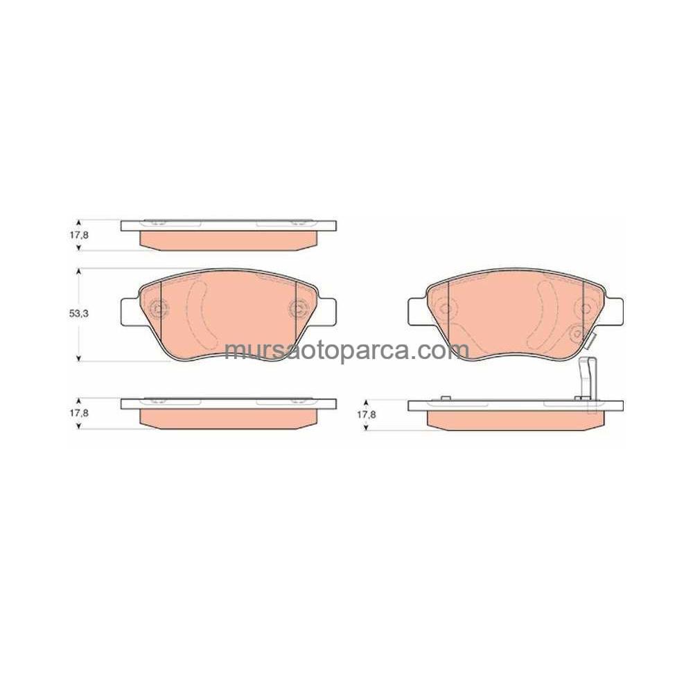 Corsa D Adam Fren Balatası Ön Küçük Tip 257 Mm Diskler İçin 07- 1605153 1605258