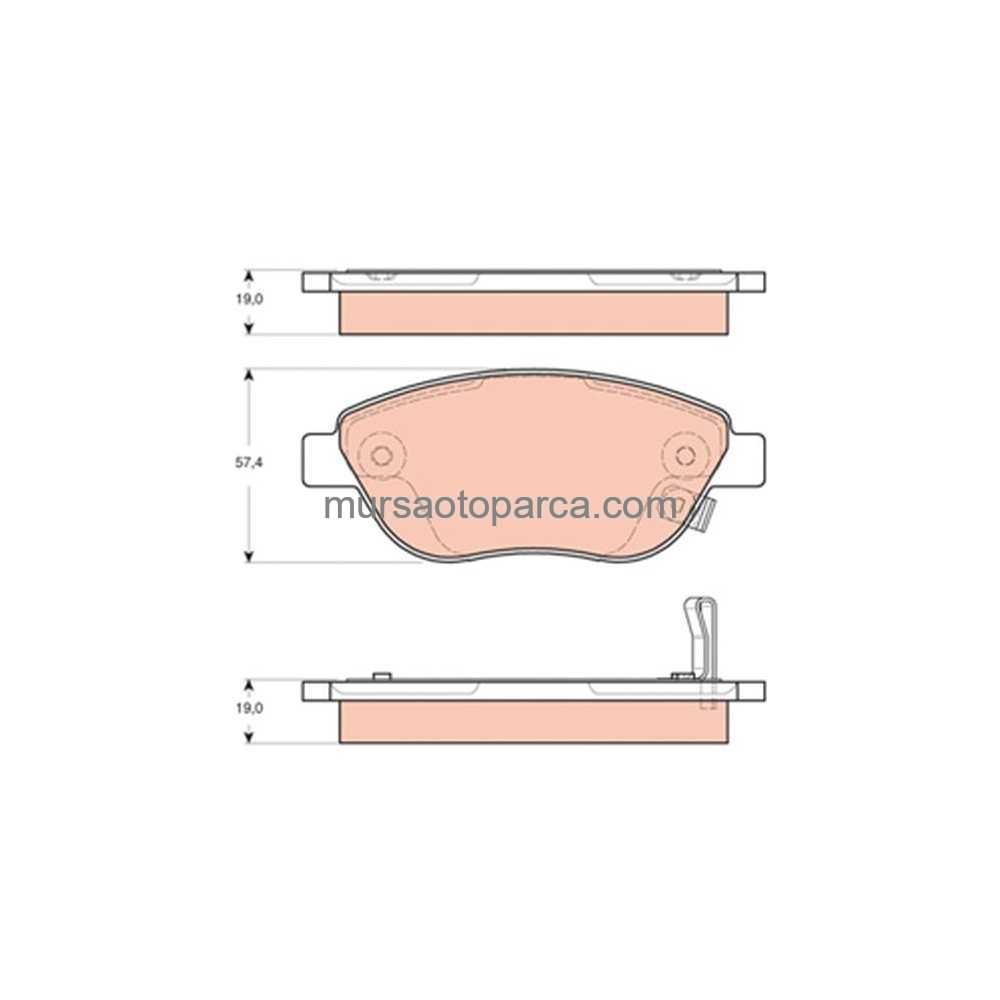 Corsa D Ön Fren Balata Büyük Tip 284 Mm Diskler İçin 07- 1605354