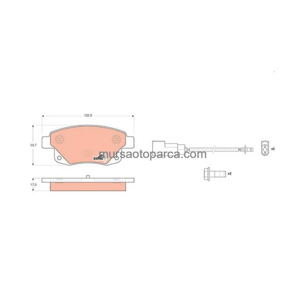 Transit V-347 Fren Balatası Arka 06-14 6C11 2M008 Af