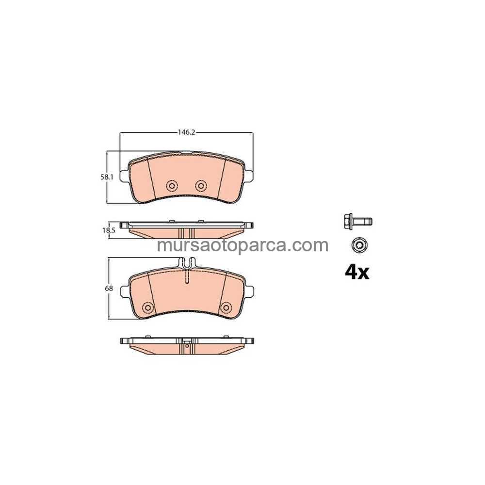 W222-217-Gt190 Arka Fren Balata Amg 14- A0084201120 
