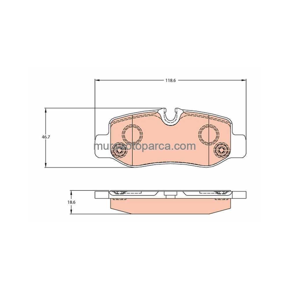 W447 Arka Fren Balata 14- A4474200120 
