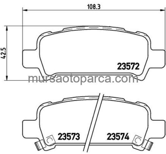 Forester 1998-2003 İmpreza 1998-2000 Arka Fren Balatası 26696Fc000