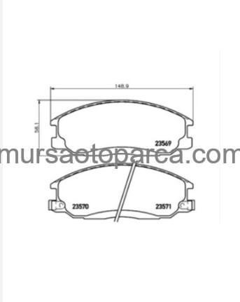 Santafe/Starex/Ssangyong Actıon Ön Fren Balatası 1997-2008 581014Aa26