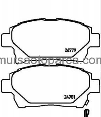 Yaris 1999-2005 Verso 1.6 2002-2003 Prius 2003-2009 Ön Fren Balatası 446574020