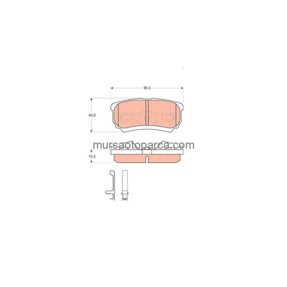 Lancer Cs Lancer Cy 08- Outlander Cu 03-06 Fren Balatası Arka 03-07 Mn116929 