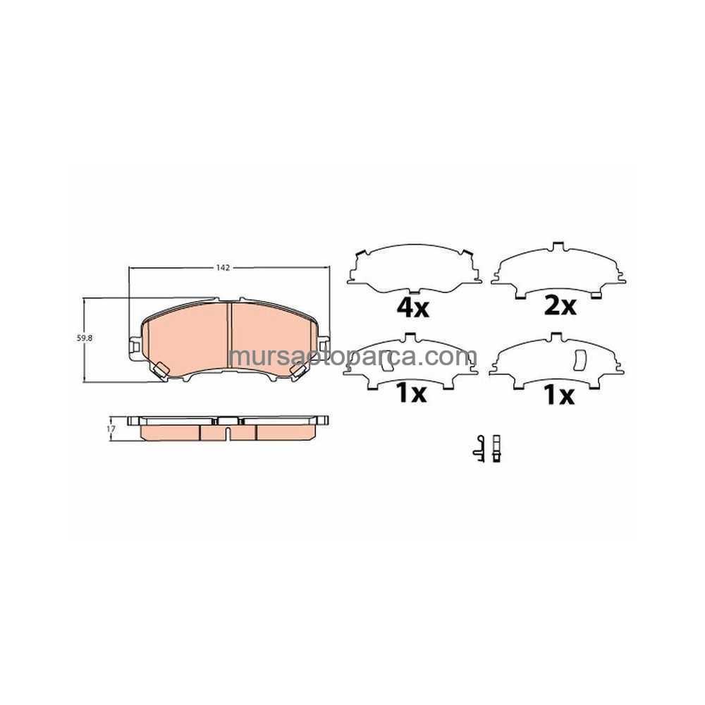 Qashqai J11 Xtrail T32 14- Ön Fren Balata 14- D1060-4Ea0A 