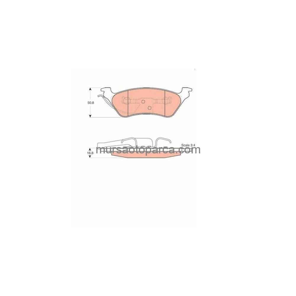 Chreysler Voyager Fren Balatası Arka 01- 507194Baa