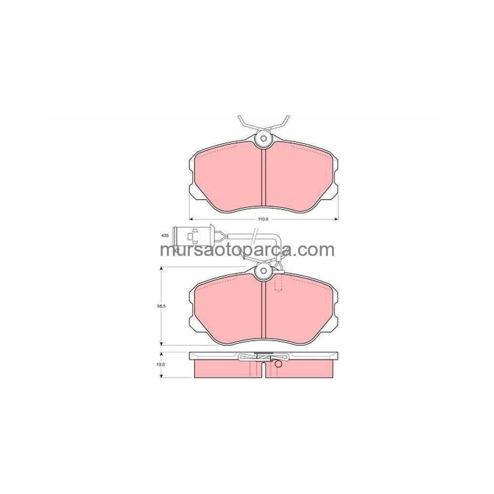 Alfa Romeo 164 1987 - 1998 Fren Balatası Ön 97-00 60760121 