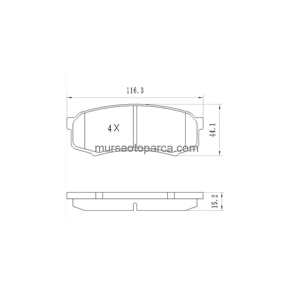 Land Cruıser 84-19 Pajero 07-12 Fren Balatası Arka 84-19 449260010