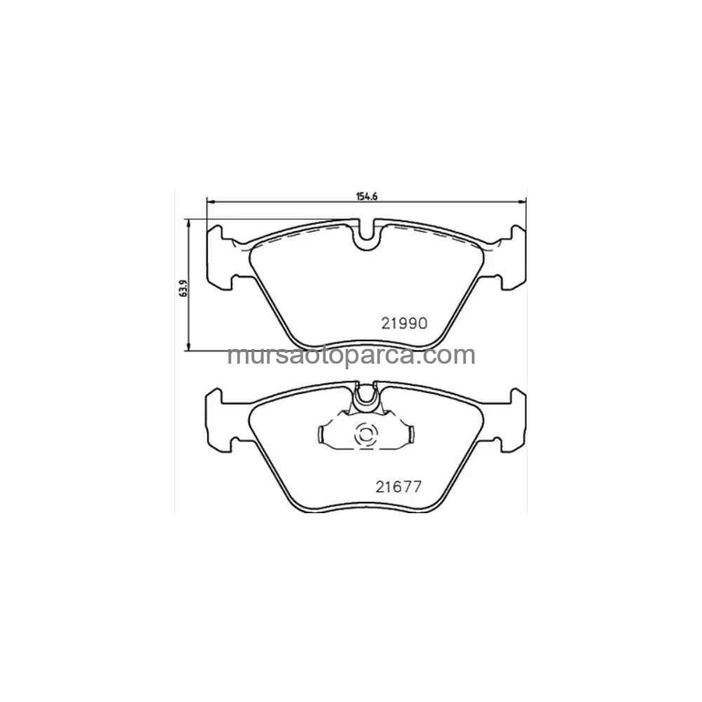 E39 Fren Balatası Ön 96-03 34116761278 