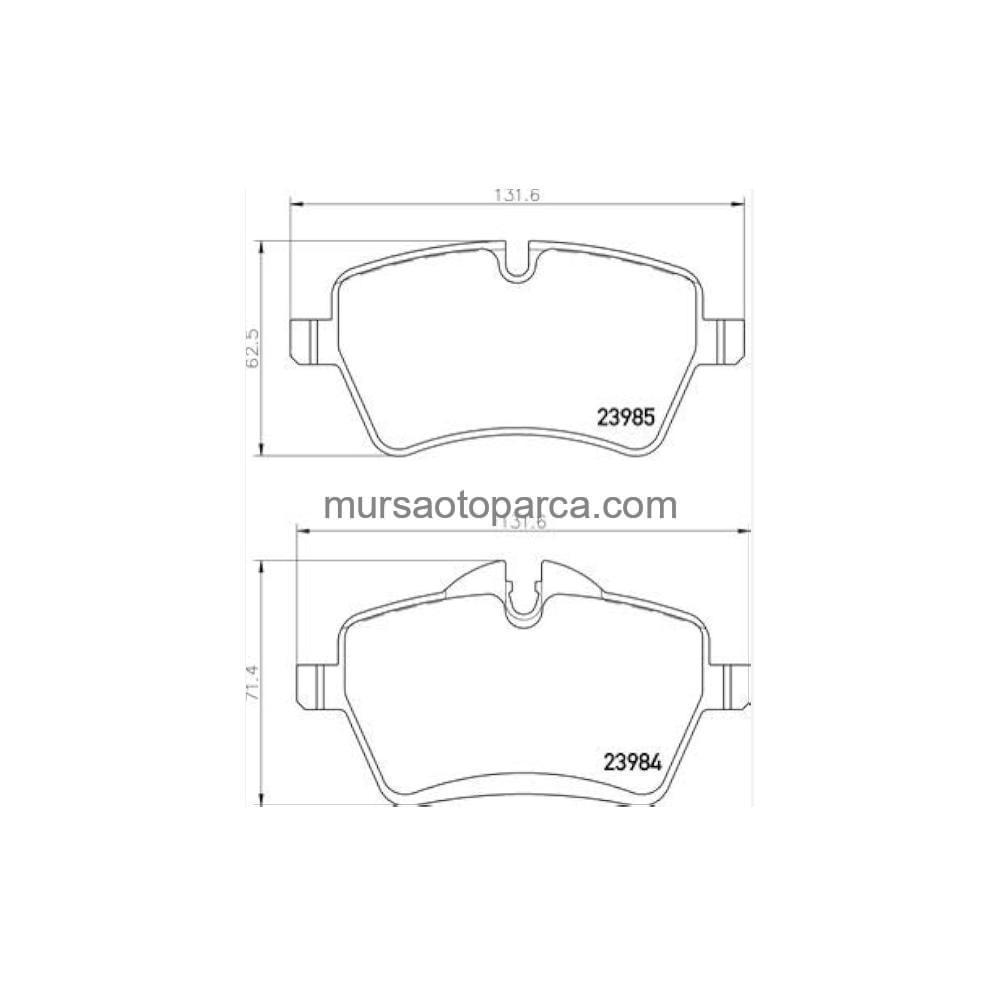 Mini R50-R52-R53-R55-R56-R57-R58-R59-R60-R61 Fren Balatası Ön 01-16 34116778320 