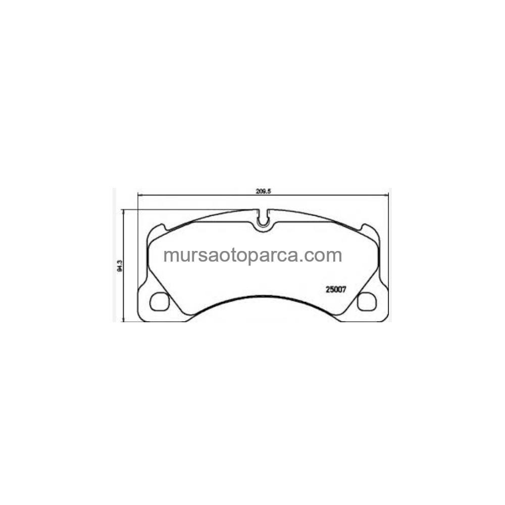 Touareg-Q7-Cayenne Fren Balatası Ön 10- 7P6698151 