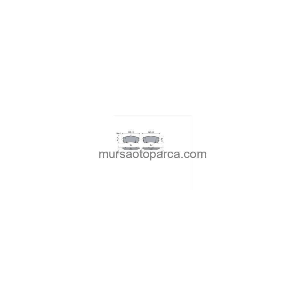 W222-217-Gt190 Fren Balatası Arka Amg 14- A0084201120