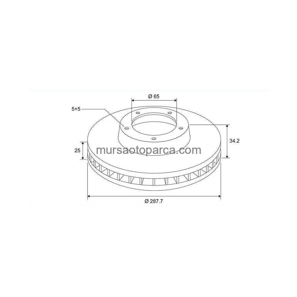 Polo-İbiza-Fabia Fren Diski Ön Ddf1221/Df4027 Adet Fiyat 10- 6R0615301A