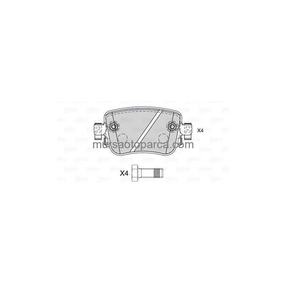Caddy-Sharan-A1-Q3 Fren Balatası Arka Fdb4485/2511001 15- 2K5698451A
