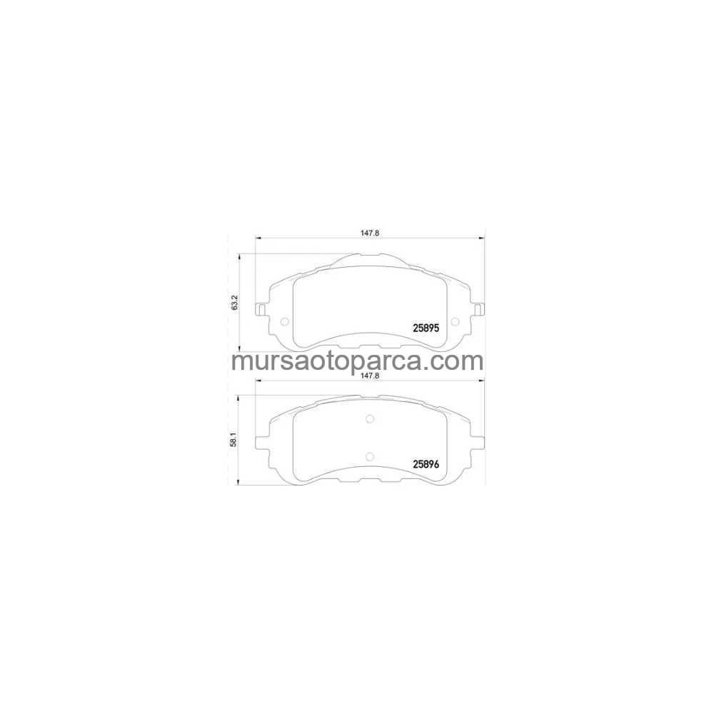 308 2/Partner/Berlingo Ön Fren Balata Fren 13- 1647860280