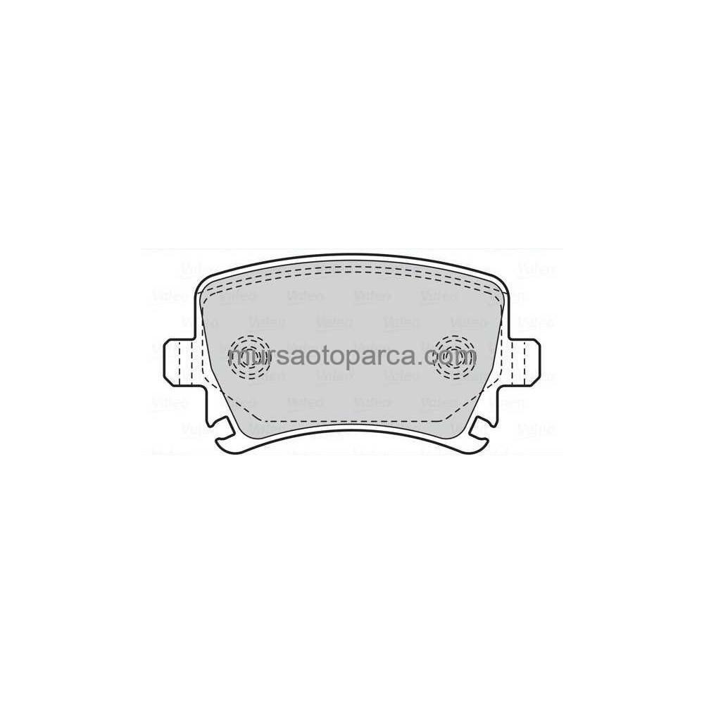 Caddy-Passat-Golf-Jetta-A3-A4-A6-Leon Fren Balatası Arka 04- 1K0698451K