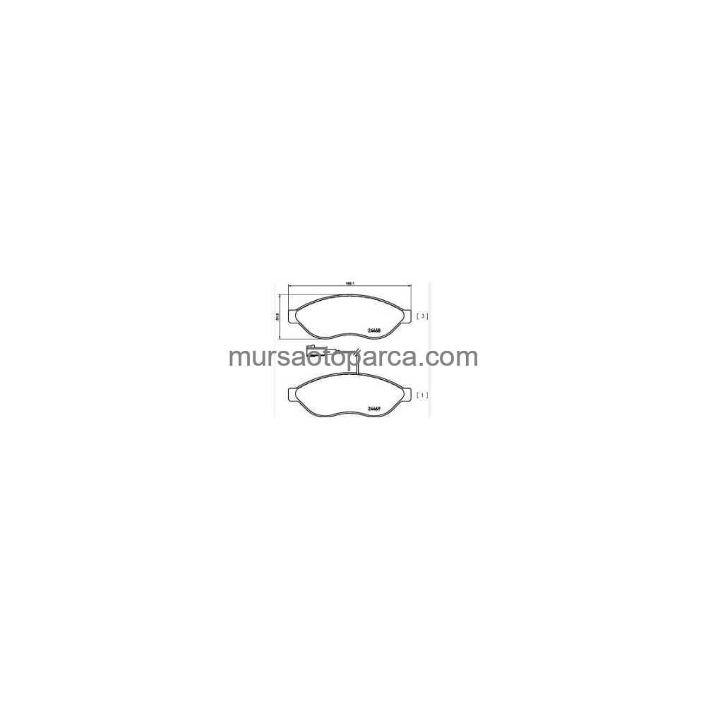 Ducato 3/Boxer 3/Jumper 3 Ön Fren Balata Kısa Sase 15Q 06- 77364160E