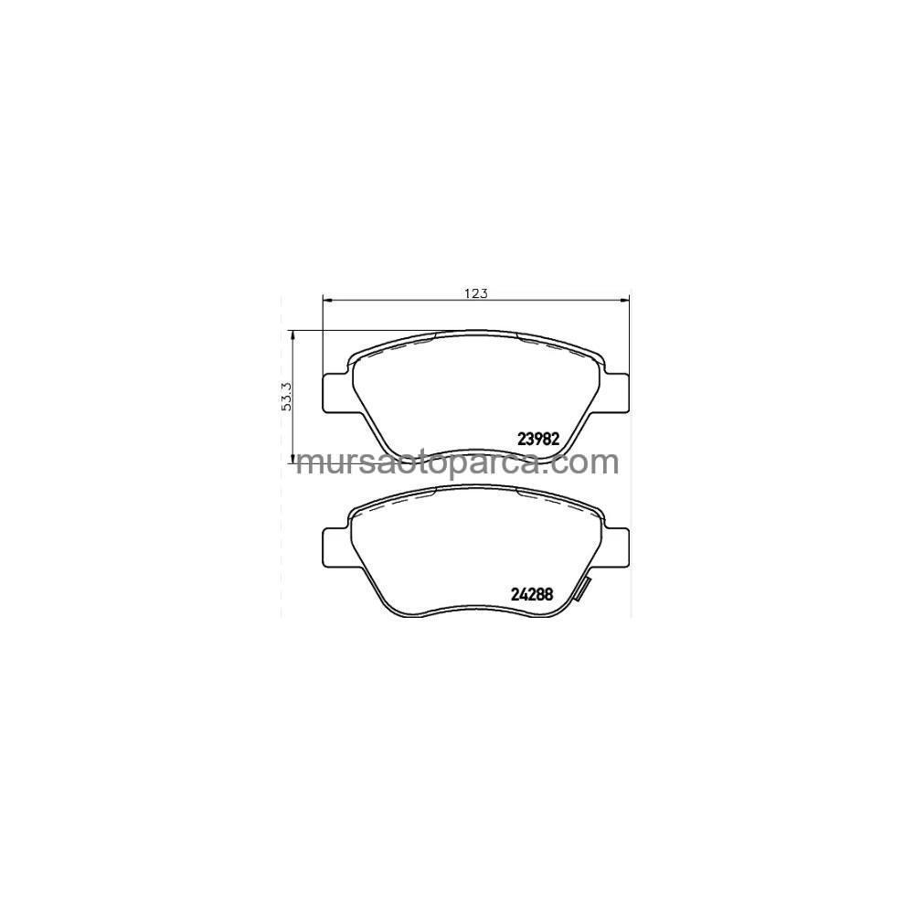 Corsa D Adam Fren Balatası Ön Küçük Tip 257 Mm Diskler İçin 07- 1605153 1605258 