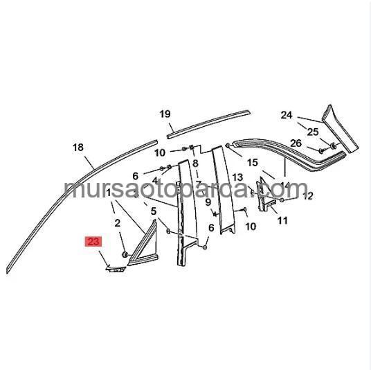 Crossland X Ön Direk Üçgen Bakalit Uç Parçası Sol 17-